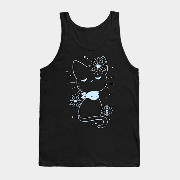 Flower Feline Tank Top by GhastlyRune